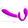 PRETTY LOVE - VIBRADOR DOBLE CON CORREA THUNDERBIRD CON CONTROL REMOTO MORADO