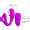 PRETTY LOVE - VIBRADOR DOBLE CON CORREA THUNDERBIRD CON CONTROL REMOTO MORADO
