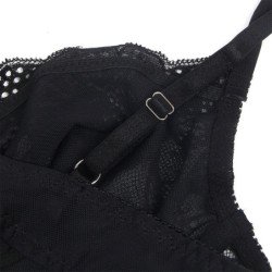 SUBBLIME - 955618 BODY DE ENCAJE CON CIERRE INFERIOR NEGRO TALLA S/M