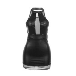 SUBBLIME - 955489 VESTIDO CON CUELLO HALTER Y TRANSPARENCIAS NEGRO L/XL