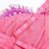 SUBBLIME - 955359 CONJUNTO DE SUJETADOR CON ENCAJE Y LIGUEROS ROSA Y MORADO S/M