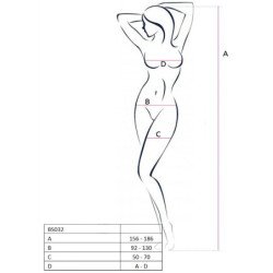 PASIÓN - BODY STOCKING PARA MUJER BS032 NEGRO TALLA ÚNICA