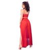 CHILIROSE - CR 4850 SET TOP ROJO Y LEGGINS CON COMPLEMENTOS DORADOS M