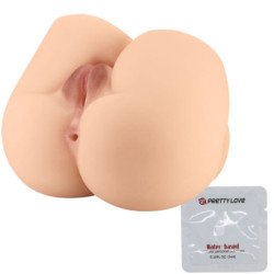 CRAZY BULL - ROLONDA TRASERO VIBRADOR CON VAGINA Y ANO REALÍSTICO NATURAL