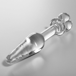 SERIE NEBULA DE IBIZA - MODELO 7 TAPÓN ANAL DE VIDRIO DE BOROSILICATO TRANSPARENTE 13,5 CM -O- 3 CM