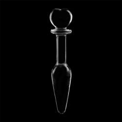 SERIE NEBULA DE IBIZA - MODELO 7 TAPÓN ANAL DE VIDRIO DE BOROSILICATO TRANSPARENTE 13,5 CM -O- 3 CM
