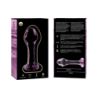 SERIE NEBULA DE IBIZA - MODELO 2 TAPÓN ANAL DE VIDRIO DE BOROSILICATO ROSA 11 CM -O- 3,5 CM