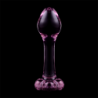SERIE NEBULA DE IBIZA - MODELO 2 TAPÓN ANAL DE VIDRIO DE BOROSILICATO ROSA 11 CM -O- 3,5 CM