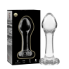 SERIE NEBULA DE IBIZA - MODELO 2 TAPÓN ANAL DE VIDRIO DE BOROSILICATO TRANSPARENTE 11 CM -O- 3,5 CM