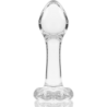 SERIE NEBULA DE IBIZA - MODELO 2 TAPÓN ANAL DE VIDRIO DE BOROSILICATO TRANSPARENTE 11 CM -O- 3,5 CM