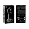SERIE NEBULA DE IBIZA - MODELO 2 TAPÓN ANAL DE VIDRIO DE BOROSILICATO TRANSPARENTE 11 CM -O- 3,5 CM