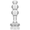 SERIE NEBULA DE IBIZA - MODELO 1 TAPÓN ANAL DE VIDRIO DE BOROSILICATO TRANSPARENTE 10,5 CM -O- 3 CM