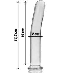 NEBULA SERIES BY IBIZA - MODELO 8 DILDO CRISTAL TRANSPARENTE 14.5 CM -O- 2 CM