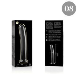 NEBULA SERIES BY IBIZA - MODELO 8 DILDO CRISTAL TRANSPARENTE 14.5 CM -O- 2 CM