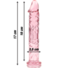 NEBULA SERIES BY IBIZA - MODELO 12 DILDO CRISTAL ROSA 17 CM -O- 3.5 CM