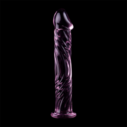 SERIE NEBULA DE IBIZA - MODELO 12 DILDO DE VIDRIO DE BOROSILICATO ROSA 17 CM -O- 3,5 CM