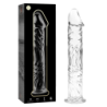 SERIE NEBULA DE IBIZA - MODELO 12 DILDO DE VIDRIO DE BOROSILICATO TRANSPARENTE 17 CM -O- 3,5 CM