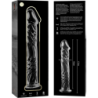 SERIE NEBULA DE IBIZA - MODELO 12 DILDO DE VIDRIO DE BOROSILICATO TRANSPARENTE 17 CM -O- 3,5 CM