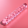 SERIE NEBULA DE IBIZA - MODELO 15 DILDO DE VIDRIO DE BOROSILICATO ROSA 18,5 CM -O- 3 CM