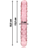 SERIE NEBULA DE IBIZA - MODELO 15 DILDO DE VIDRIO DE BOROSILICATO ROSA 18,5 CM -O- 3 CM