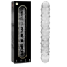 SERIE NEBULA DE IBIZA - MODELO 15 DILDO DE VIDRIO DE BOROSILICATO TRANSPARENTE 18,5 CM -O- 3 CM