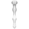 SERIE NEBULA DE IBIZA - MODELO 13 DILDO DE VIDRIO DE BOROSILICATO TRANSPARENTE 18 CM -O- 3,5 CM
