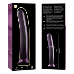 SERIE NEBULA DE IBIZA - MODELO 9 DILDO DE VIDRIO DE BOROSILICATO ROSA 15,5 CM -O- 2,5 CM
