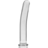 SERIE NEBULA DE IBIZA - MODELO 9 DILDO DE VIDRIO DE BOROSILICATO TRANSPARENTE 15,5 CM -O- 2,5 CM