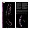 SERIE NEBULA DE IBIZA - MODELO 14 DILDO DE VIDRIO DE BOROSILICATO ROSA 18,5 CM -O- 3 CM