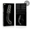 SERIE NEBULA DE IBIZA - MODELO 14 DILDO DE VIDRIO DE BOROSILICATO TRANSPARENTE 18,5 CM -O- 3 CM