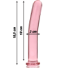SERIE NEBULA DE IBIZA - MODELO 17 DILDO DE VIDRIO DE BOROSILICATO ROSA 18,5 CM -O- 3 CM