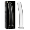 SERIE NEBULA DE IBIZA - MODELO 17 DILDO DE VIDRIO DE BOROSILICATO TRANSPARENTE 18,5 CM -O- 3 CM