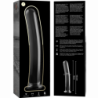 SERIE NEBULA DE IBIZA - MODELO 17 DILDO DE VIDRIO DE BOROSILICATO TRANSPARENTE 18,5 CM -O- 3 CM