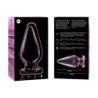 SERIE NEBULA DE IBIZA - MODELO 4 TAPÓN ANAL DE VIDRIO DE BOROSILICATO ROSA 11 CM -O- 5 CM