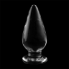 SERIE NEBULA DE IBIZA - MODELO 4 TAPÓN ANAL DE VIDRIO DE BOROSILICATO TRANSPARENTE 11 CM -O- 5 CM