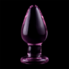 SERIE NEBULA DE IBIZA - MODELO 3 TAPÓN ANAL DE VIDRIO DE BOROSILICATO ROSA 11 CM -O- 5 CM