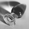 SERIE NEBULA DE IBIZA - MODELO 3 TAPÓN ANAL DE VIDRIO DE BOROSILICATO TRANSPARENTE 11 CM -O- 5 CM