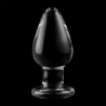 SERIE NEBULA DE IBIZA - MODELO 3 TAPÓN ANAL DE VIDRIO DE BOROSILICATO TRANSPARENTE 11 CM -O- 5 CM