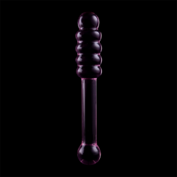 SERIE NEBULA DE IBIZA - MODELO 20 DILDO DE VIDRIO DE BOROSILICATO ROSA 20,5 CM -O- 3 CM