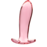SERIE NEBULA DE IBIZA - MODELO 5 TAPÓN ANAL DE VIDRIO DE BOROSILICATO ROSA 12,5 CM -O- 3,5 CM