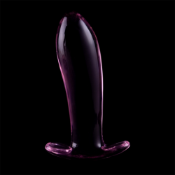 SERIE NEBULA DE IBIZA - MODELO 5 TAPÓN ANAL DE VIDRIO DE BOROSILICATO ROSA 12,5 CM -O- 3,5 CM