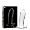 SERIE NEBULA DE IBIZA - MODELO 5 TAPÓN ANAL DE VIDRIO DE BOROSILICATO TRANSPARENTE 12,5 CM -O- 3,5 CM