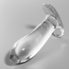 SERIE NEBULA DE IBIZA - MODELO 5 TAPÓN ANAL DE VIDRIO DE BOROSILICATO TRANSPARENTE 12,5 CM -O- 3,5 CM