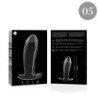 SERIE NEBULA DE IBIZA - MODELO 5 TAPÓN ANAL DE VIDRIO DE BOROSILICATO TRANSPARENTE 12,5 CM -O- 3,5 CM