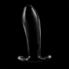 SERIE NEBULA DE IBIZA - MODELO 5 TAPÓN ANAL DE VIDRIO DE BOROSILICATO TRANSPARENTE 12,5 CM -O- 3,5 CM