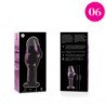 SERIE NEBULA DE IBIZA - MODELO 6 TAPÓN ANAL DE VIDRIO DE BOROSILICATO ROSA 12,5 CM -O- 4 CM