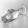 SERIE NEBULA DE IBIZA - MODELO 6 TAPÓN ANAL DE VIDRIO DE BOROSILICATO TRANSPARENTE 12,5 CM -O- 4 CM