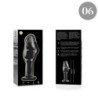 SERIE NEBULA DE IBIZA - MODELO 6 TAPÓN ANAL DE VIDRIO DE BOROSILICATO TRANSPARENTE 12,5 CM -O- 4 CM