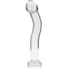 SERIE NEBULA DE IBIZA - MODELO 18 DILDO DE VIDRIO DE BOROSILICATO TRANSPARENTE 18,5 CM -O- 3,5 CM