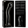 SERIE NEBULA DE IBIZA - MODELO 18 DILDO DE VIDRIO DE BOROSILICATO TRANSPARENTE 18,5 CM -O- 3,5 CM